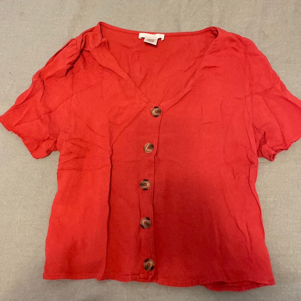 Cute pink short button up!